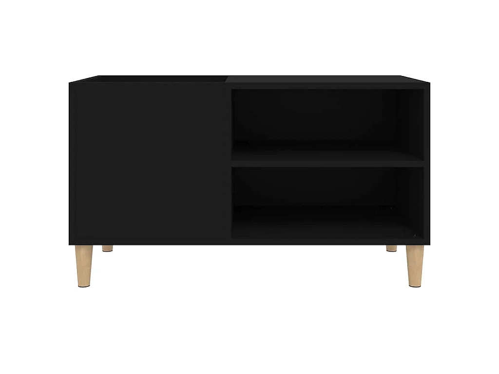 Armoire à disques noir 84,5x38x48 cm bois d'ingénierie