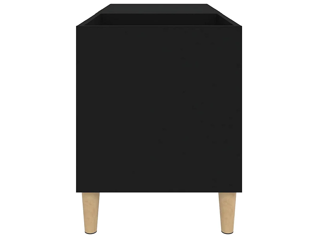 Armoire à disques noir 84,5x38x48 cm bois d'ingénierie