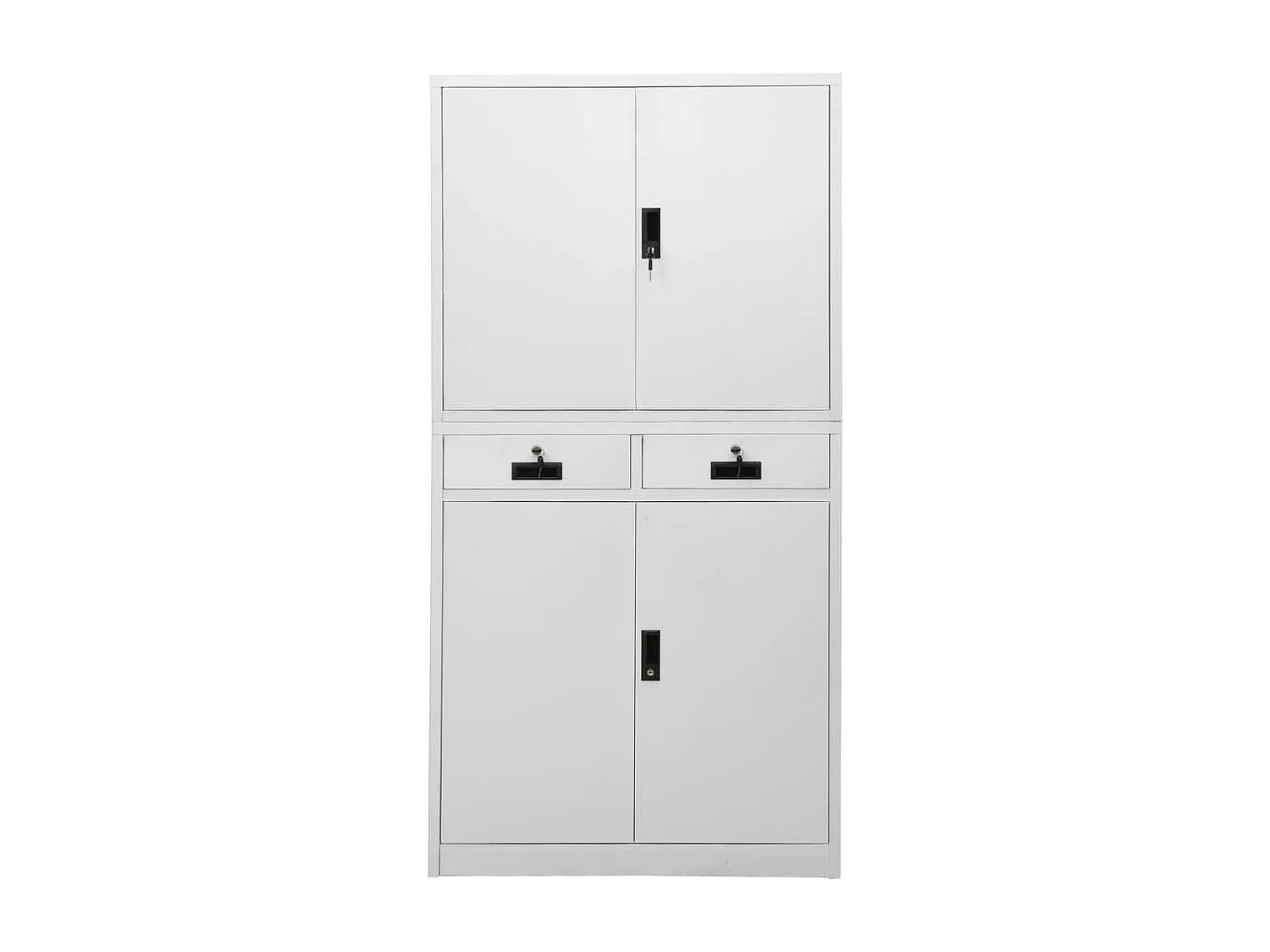 Büroschrank Hellgrau 90x40x180 cm Stahl