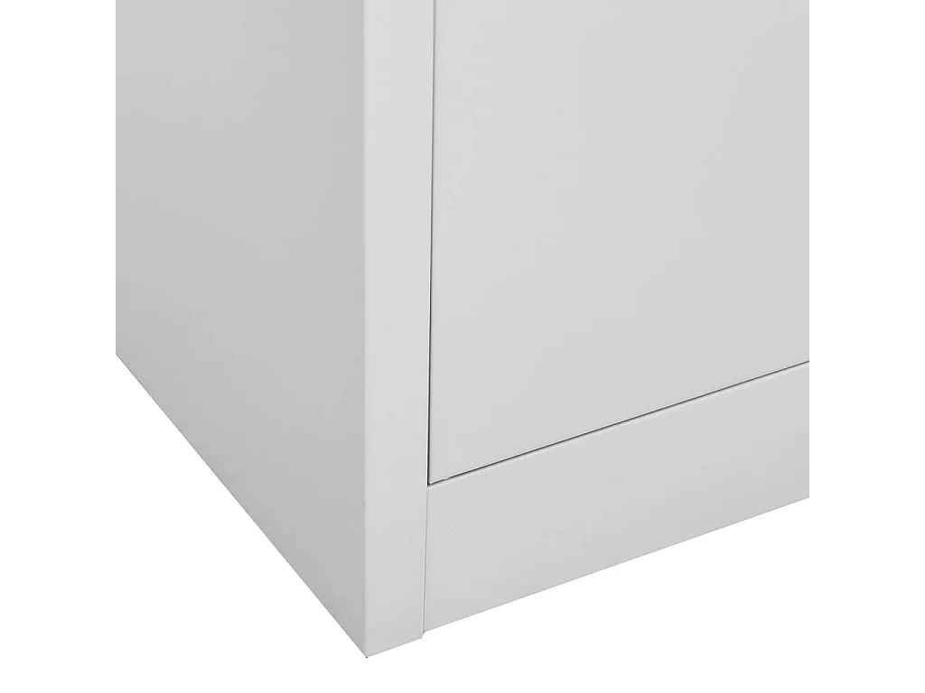 Büroschrank Hellgrau 90x40x180 cm Stahl