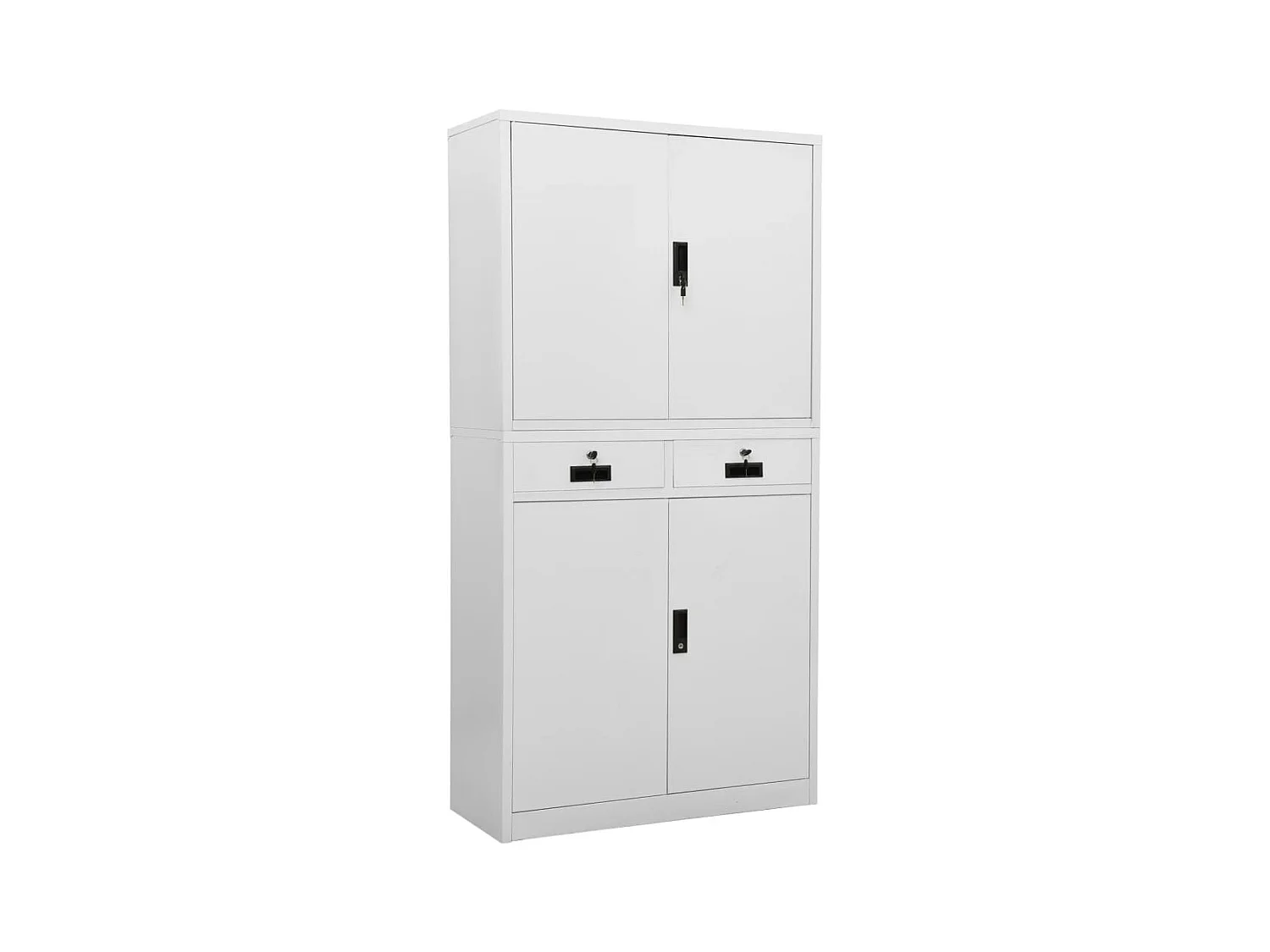 Büroschrank Hellgrau 90x40x180 cm Stahl