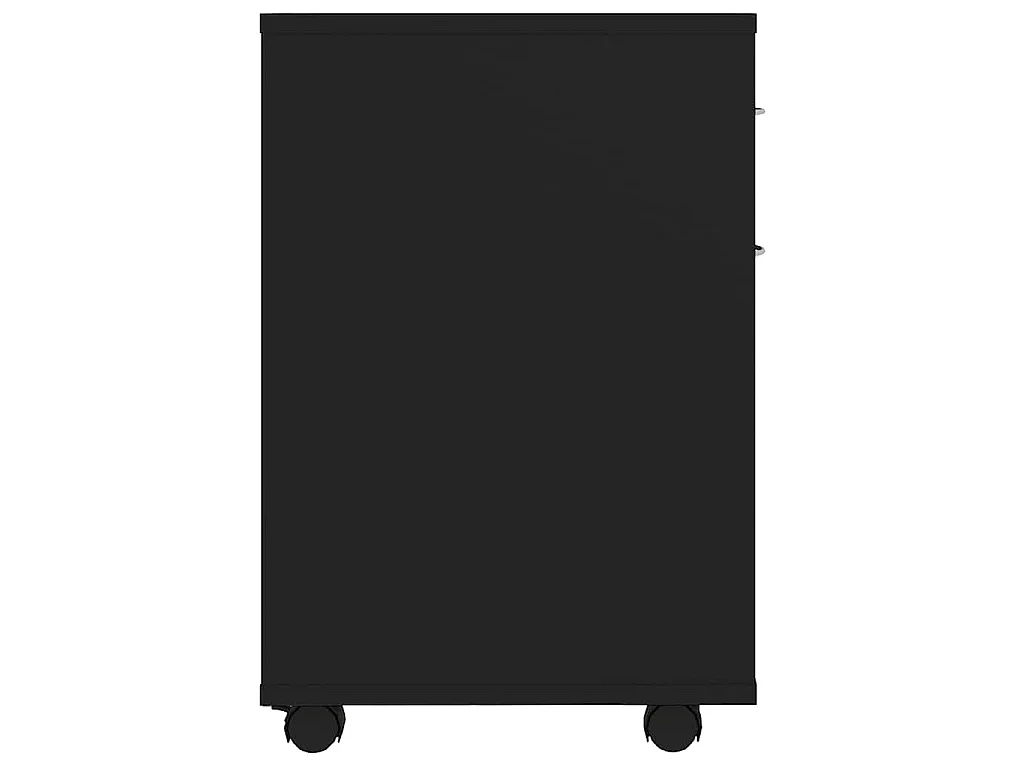 Armoire à roulettes Noir 45x38x54 cm Bois d’ingénierie