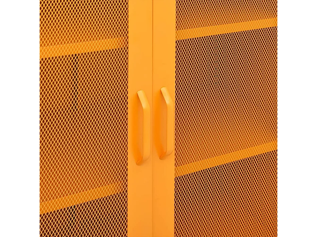 Armadio portaoggetti Giallo Senape 80x35x101,5 cm Acciaio