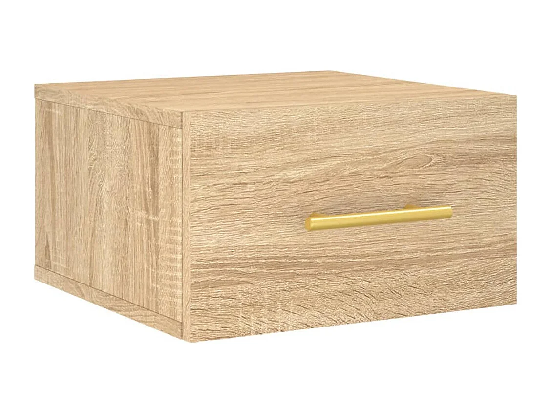Table de chevet murale chêne sonoma 35x35x20 cm