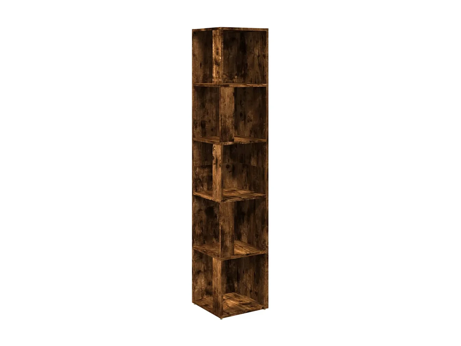 Scaffale Angolare Rovere Fumo 33x33x164,5 cm Legno Multistrato