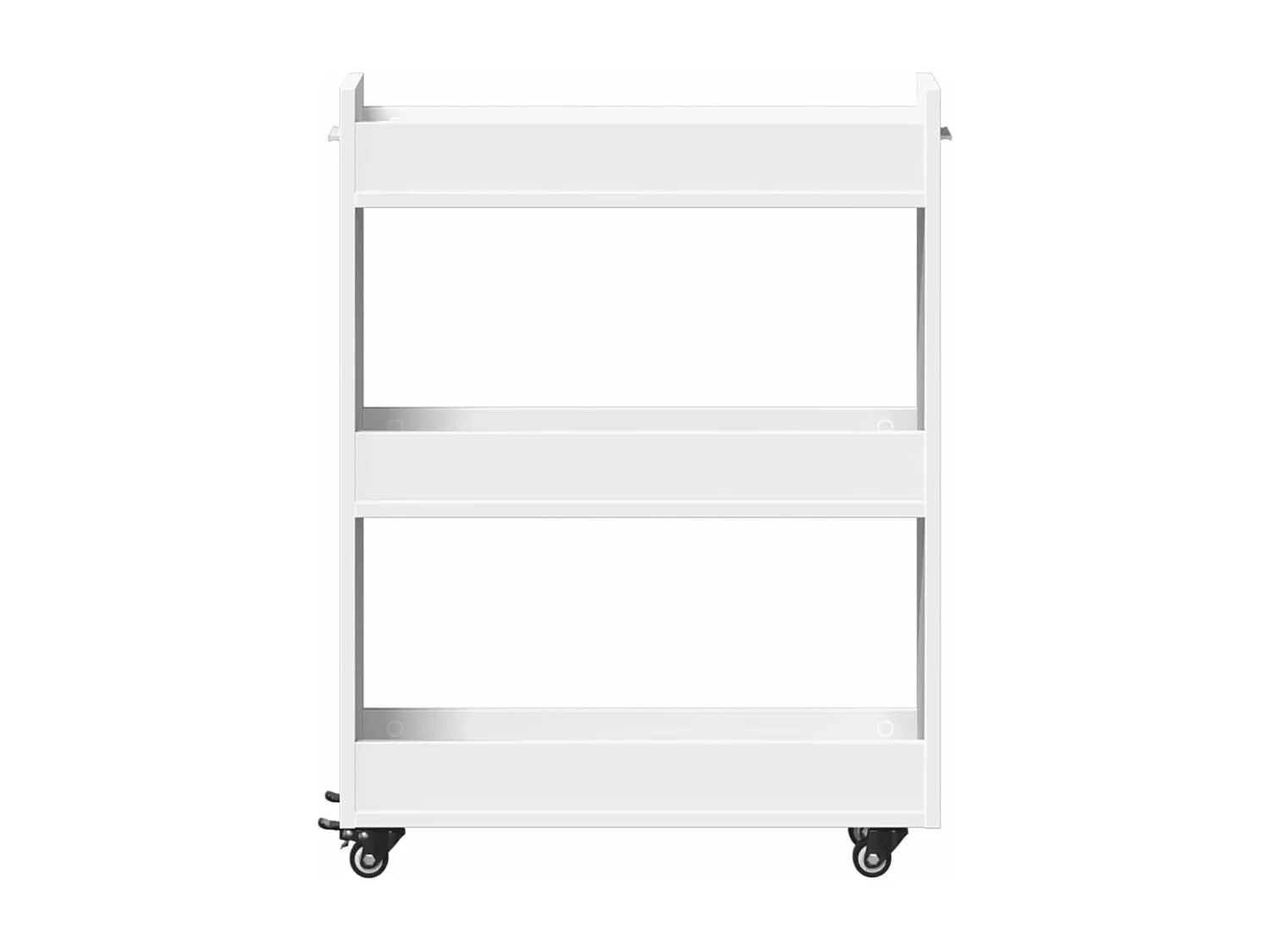 Schrank mit Rollen Weiß 60x22x79 cm Holzwerkstoff