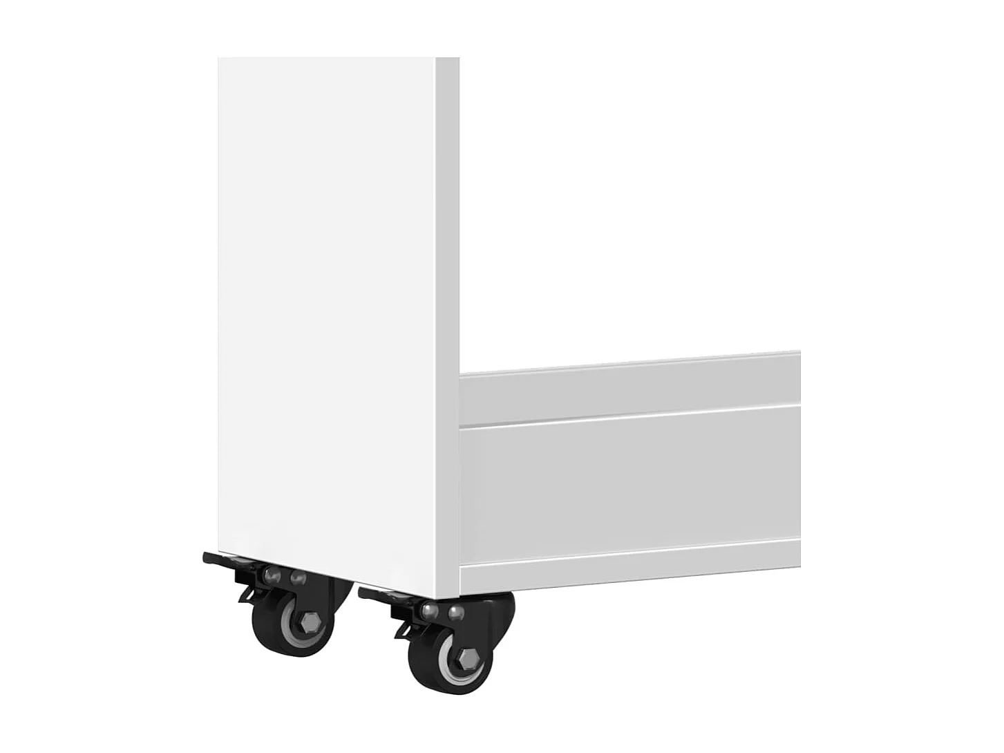 Schrank mit Rollen Weiß 60x22x79 cm Holzwerkstoff