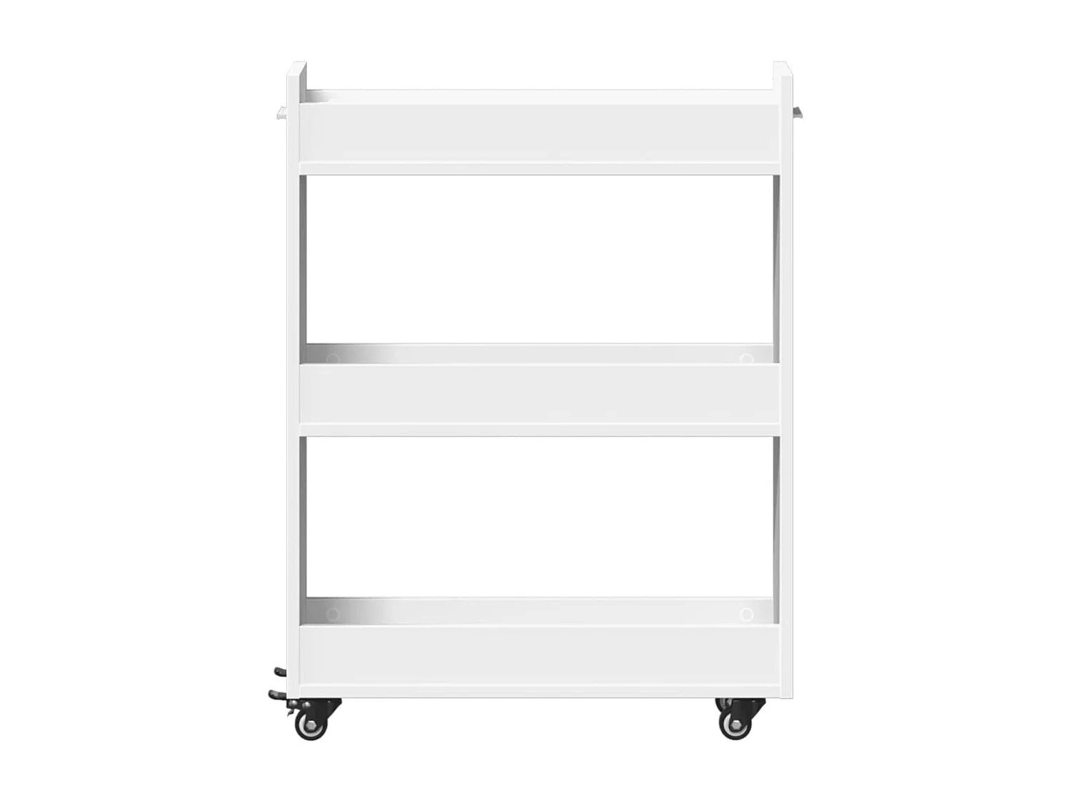 Armoire avec roues blanc 60x22x79 cm bois d'ingénierie