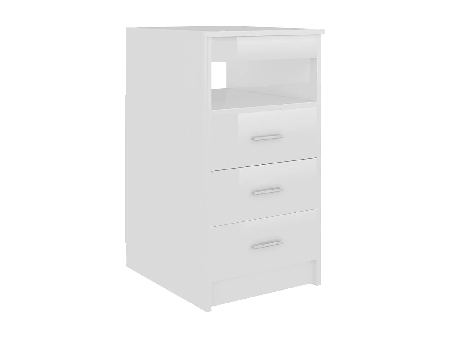 Armoire à tiroirs Blanc brillant 40x50x76 cm Bois d'ingénierie