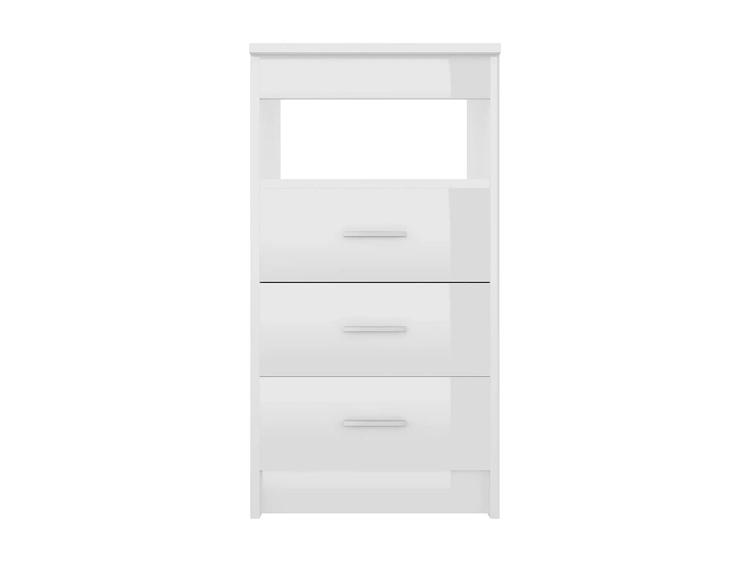 Armoire à tiroirs Blanc brillant 40x50x76 cm Bois d'ingénierie