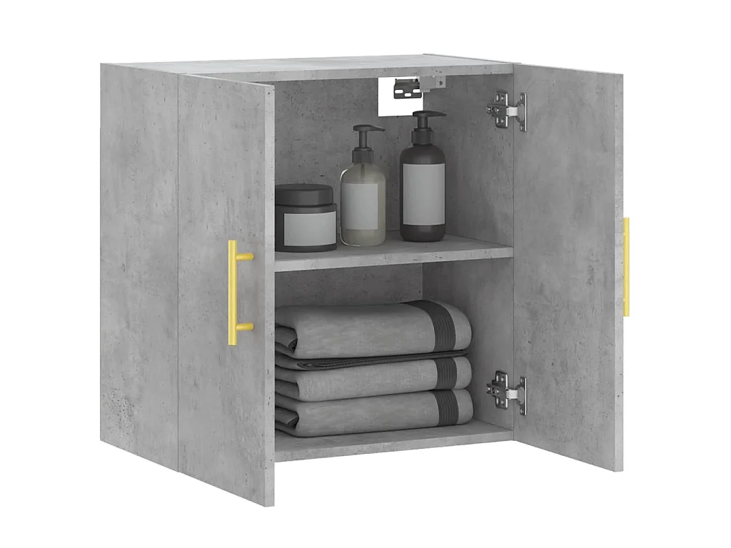 Mobile a Parete Grigio Cemento 60x31x60 cm in Legno Multistrato