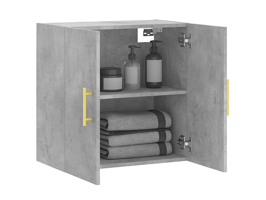 Wandkast 60x31x60 cm bewerkt hout betongrijs