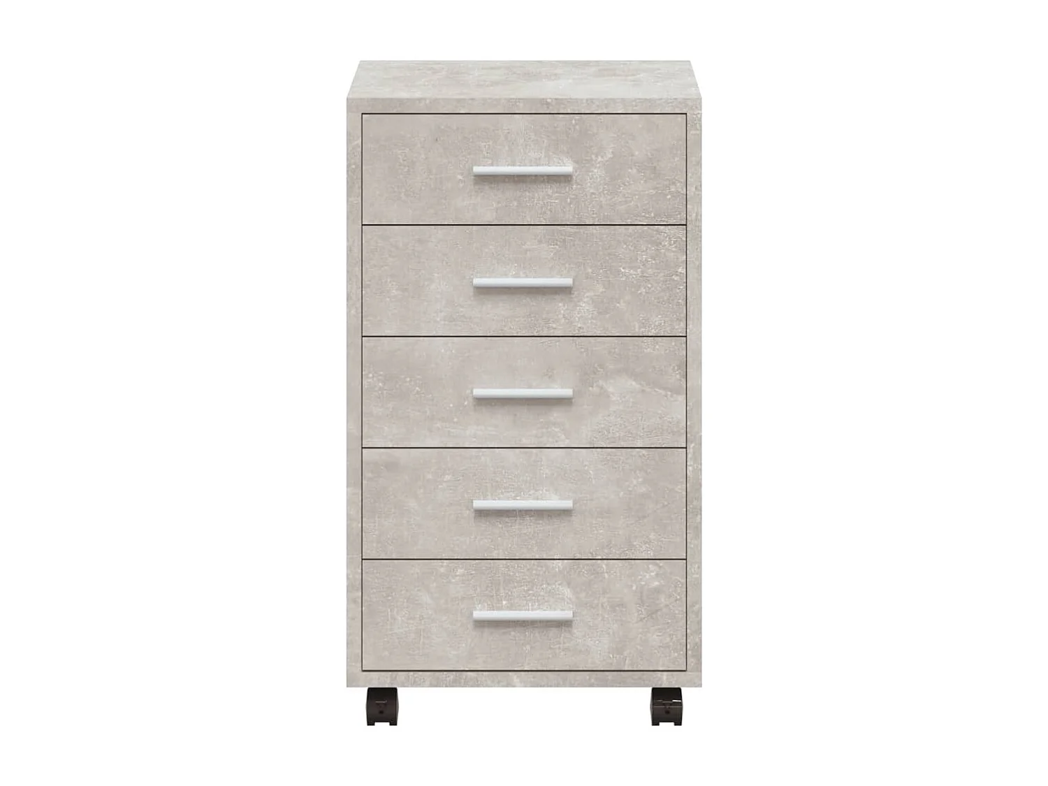 Armoire à tiroirs avec roulettes Gris béton Bois d'ingénierie