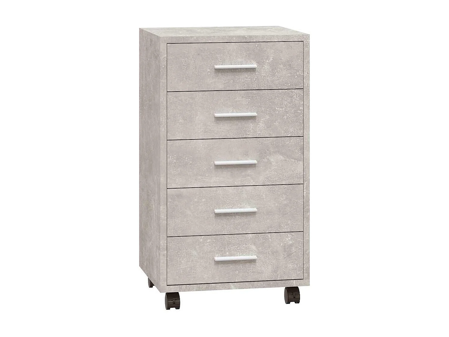 Armoire à tiroirs avec roulettes Gris béton Bois d'ingénierie
