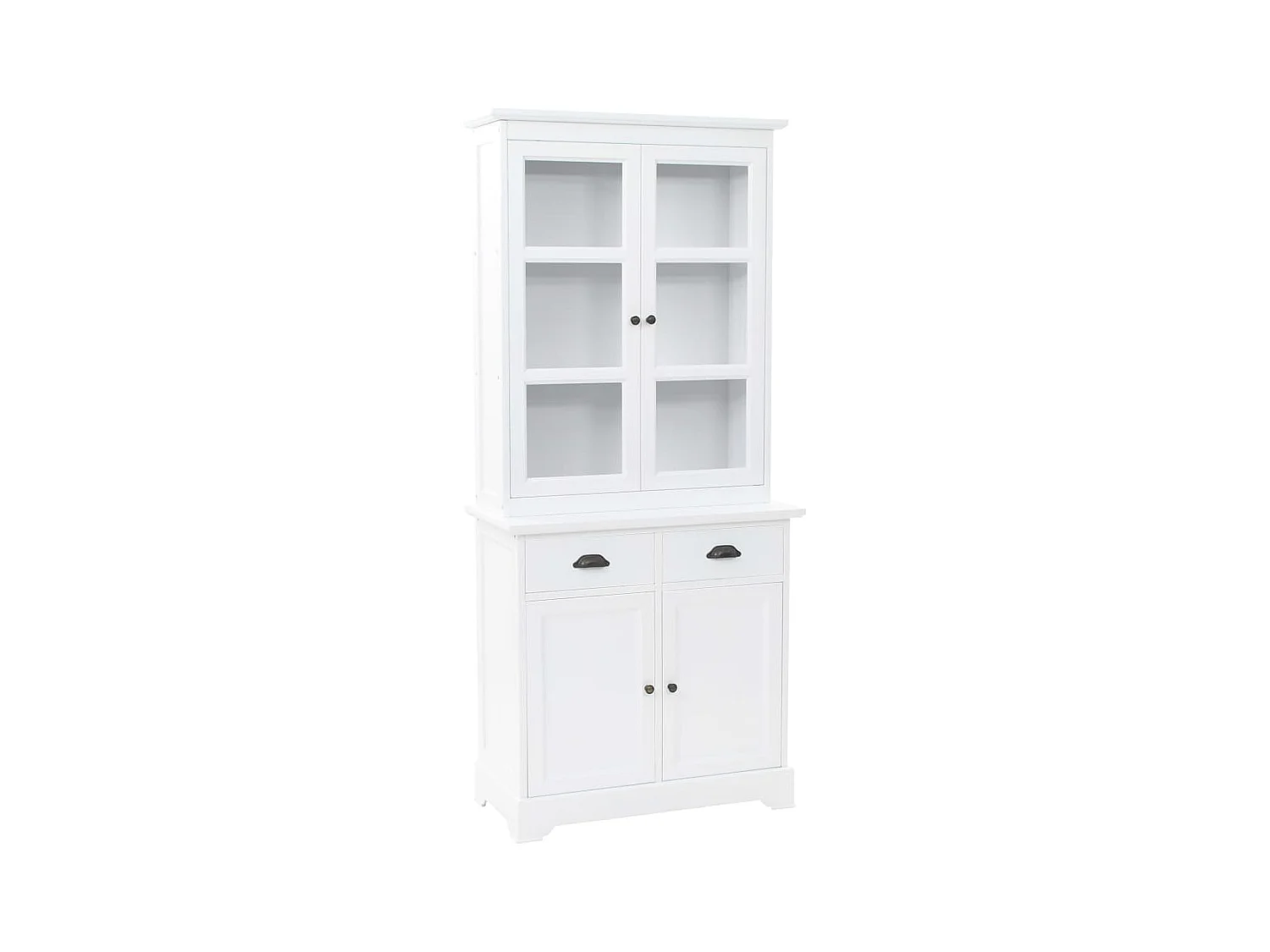 Vaisselier avec 4 portes MDF et Bois de pin 80x40x180 cm