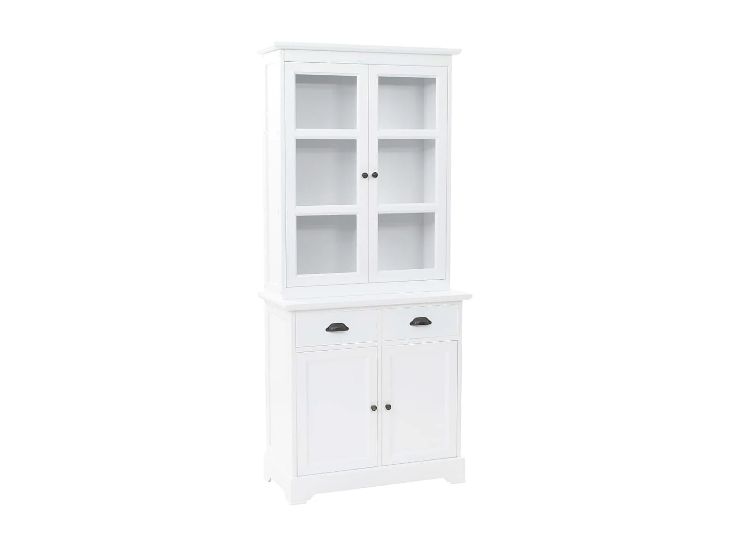 Vaisselier avec 4 portes MDF et Bois de pin 80x40x180 cm