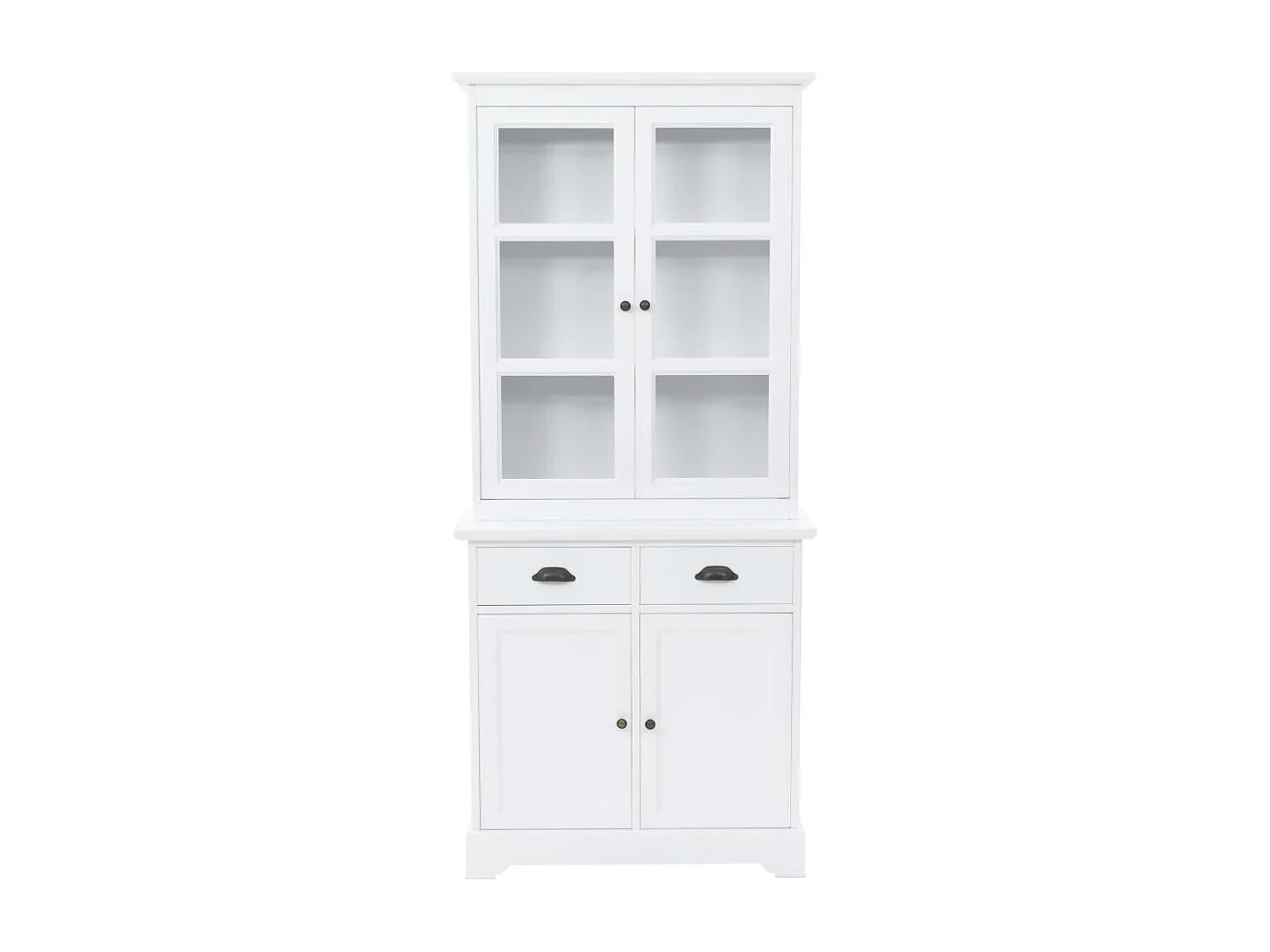 Vaisselier avec 4 portes MDF et Bois de pin 80x40x180 cm