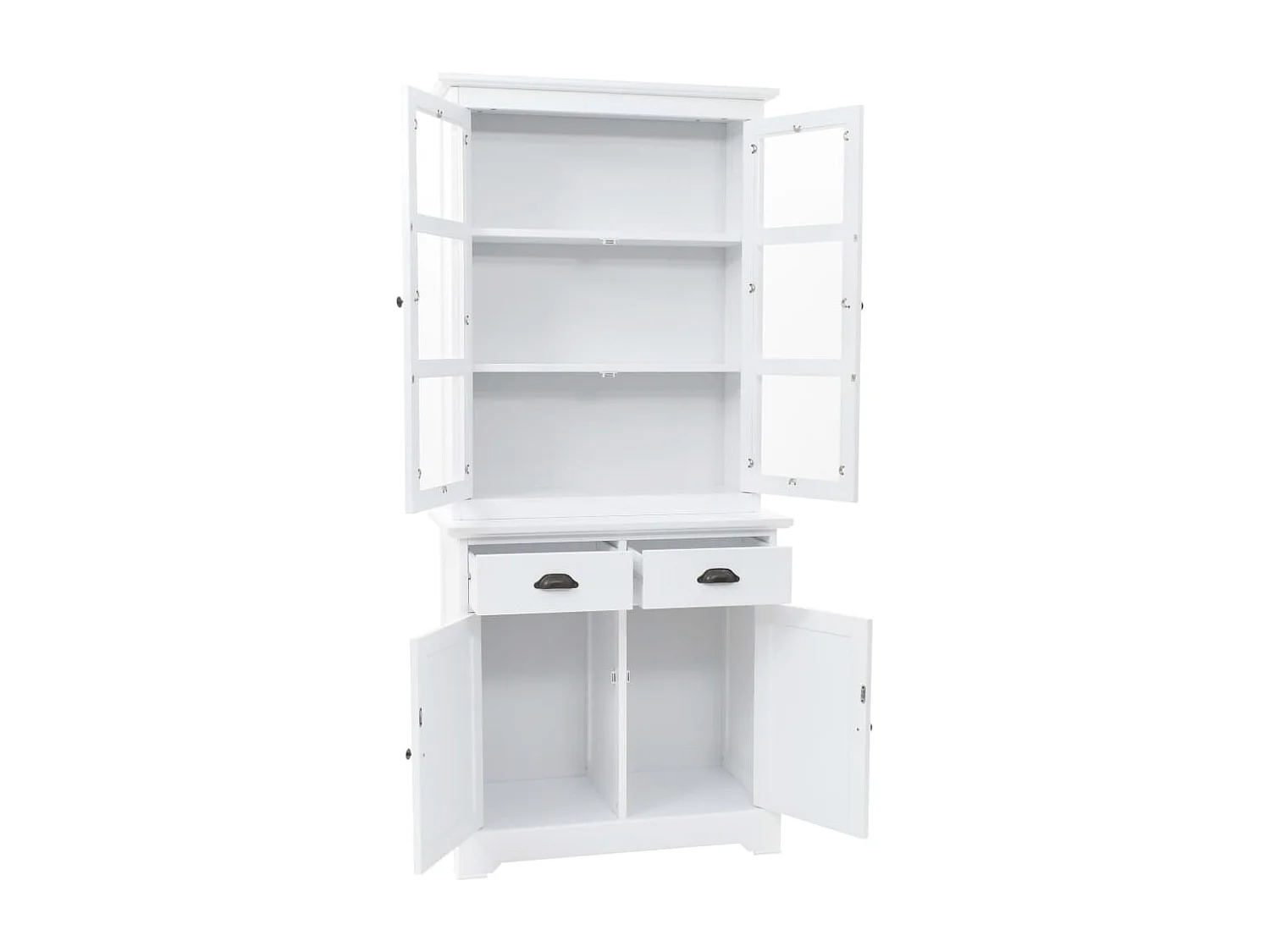 Vaisselier avec 4 portes MDF et Bois de pin 80x40x180 cm