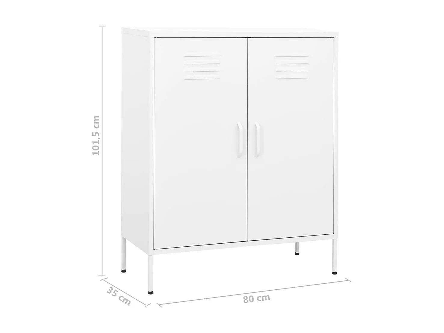 Armoire de rangement Blanc 80x35x101,5 cm Acier