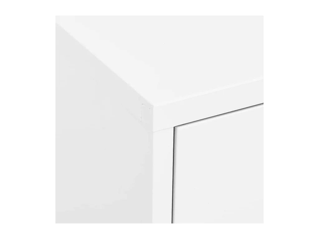 Armoire de rangement Blanc 80x35x101,5 cm Acier