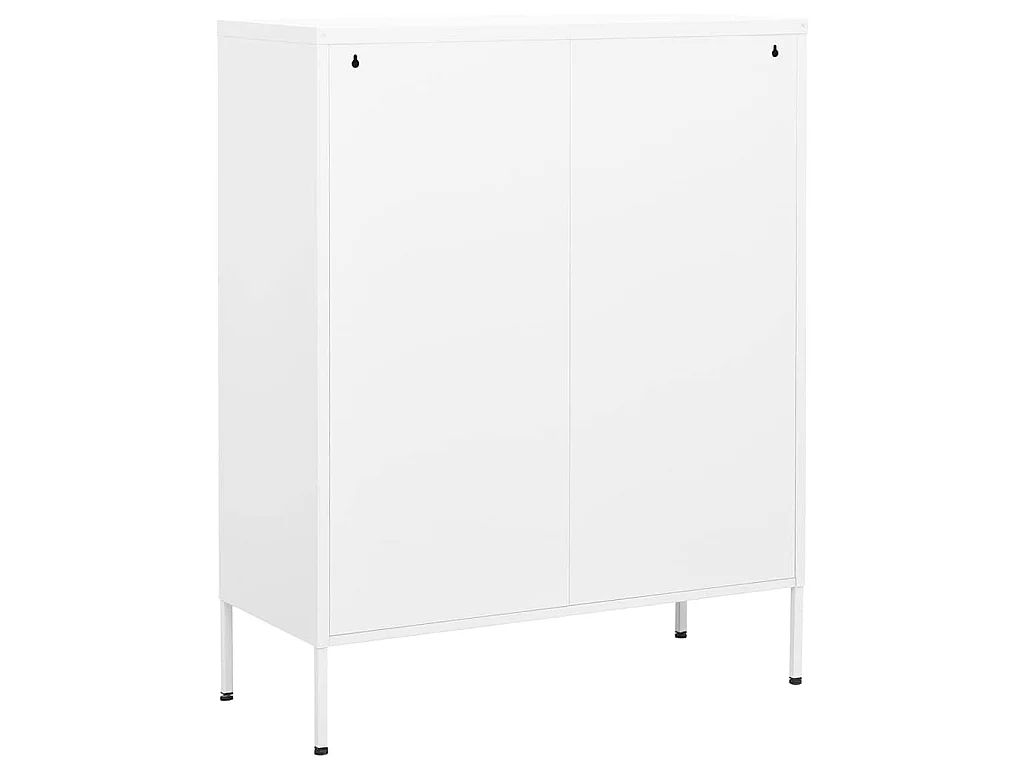 Opbergkast 80x35x101,5 cm staal wit