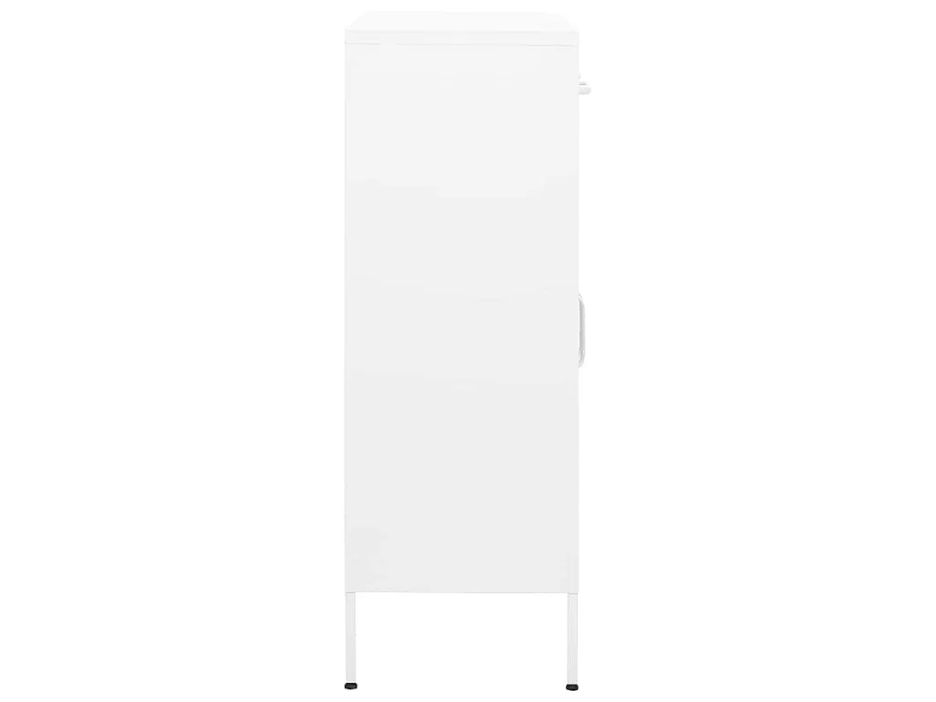 Opbergkast 80x35x101,5 cm staal wit