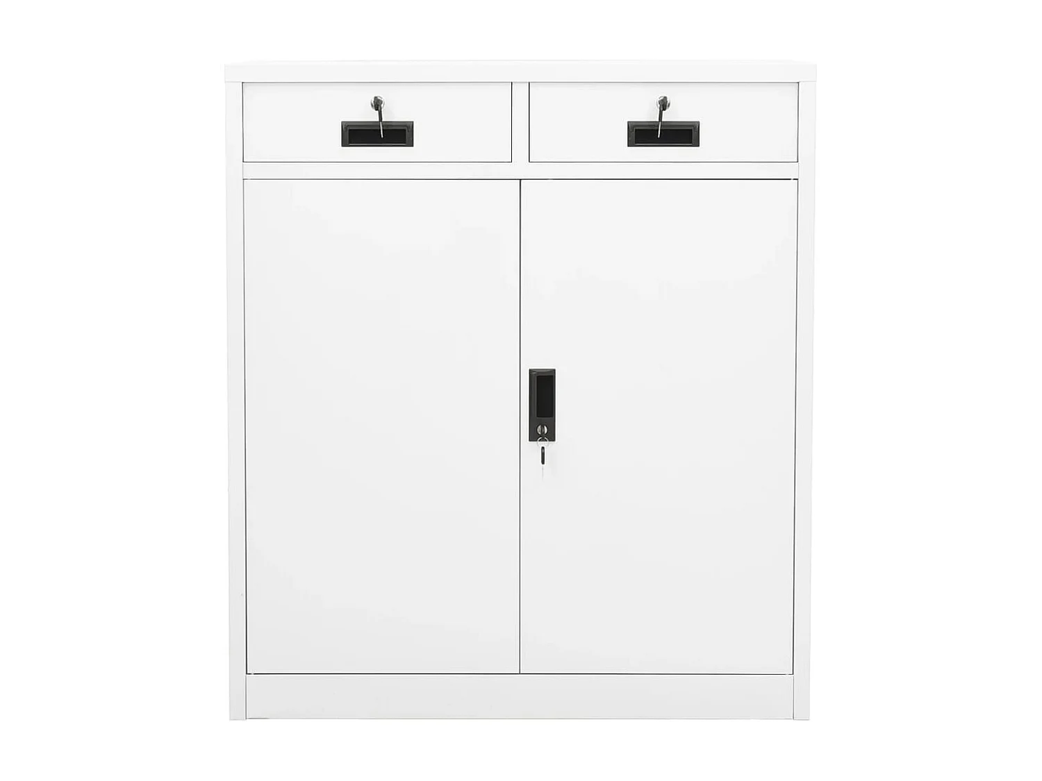 Büroschrank Weiß 90x40x102 cm Stahl