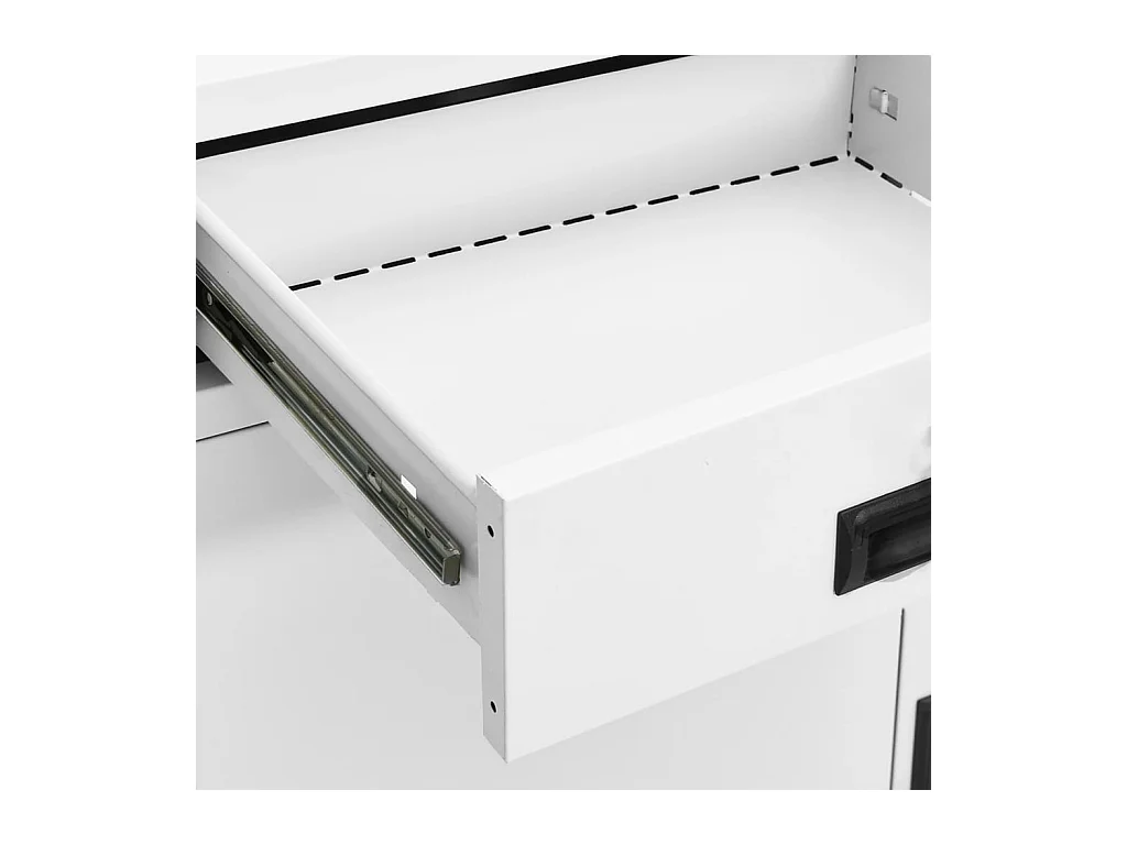 Armoire de bureau Blanc 90x40x102 cm Acier