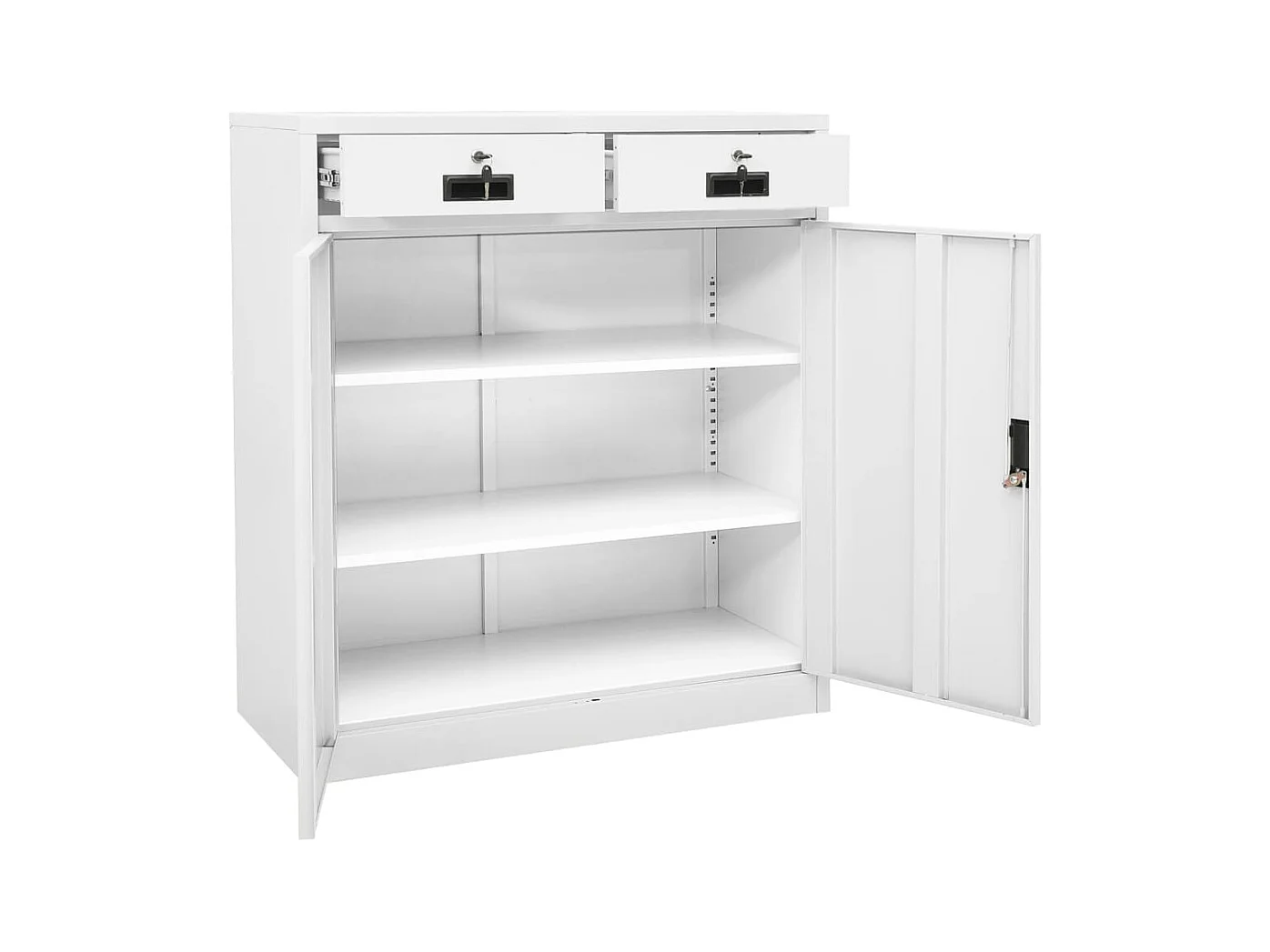 Armoire de bureau Blanc 90x40x102 cm Acier