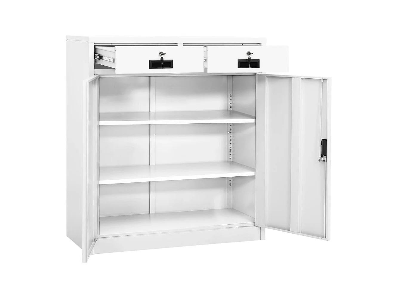 Armoire de bureau Blanc 90x40x102 cm Acier