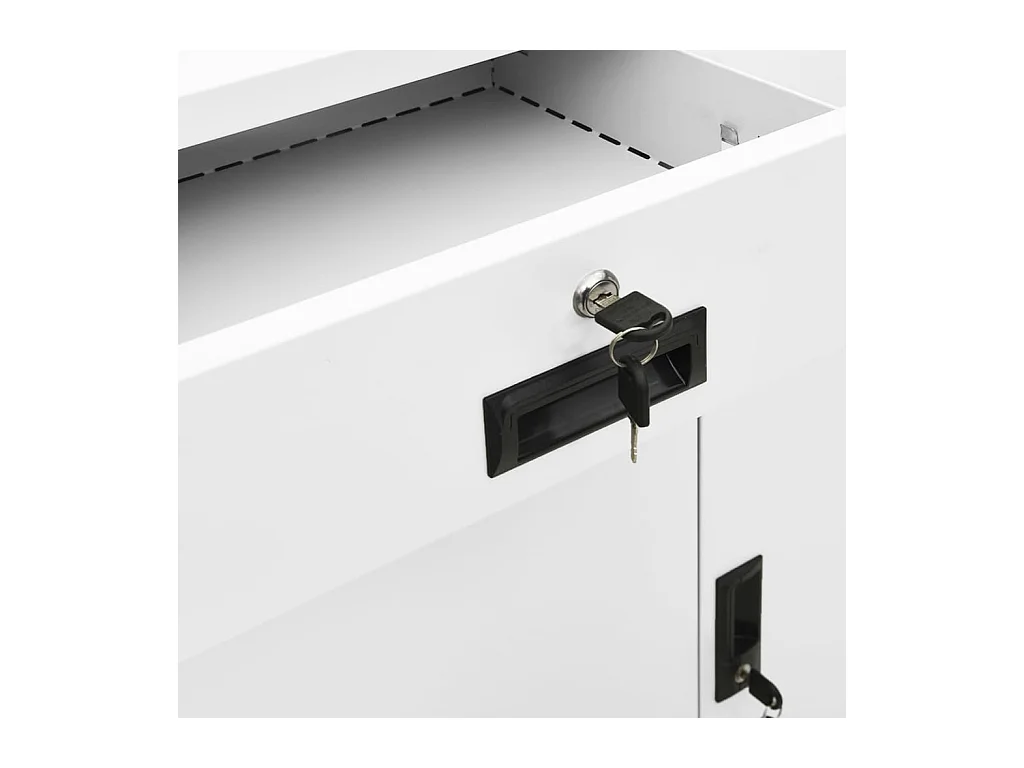 Armoire de bureau Blanc 90x40x102 cm Acier