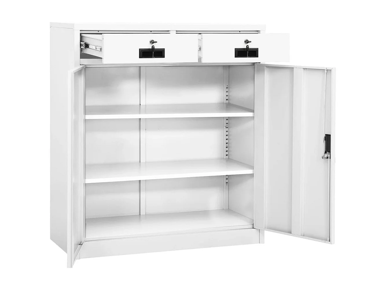 Armoire de bureau Blanc 90x40x102 cm Acier