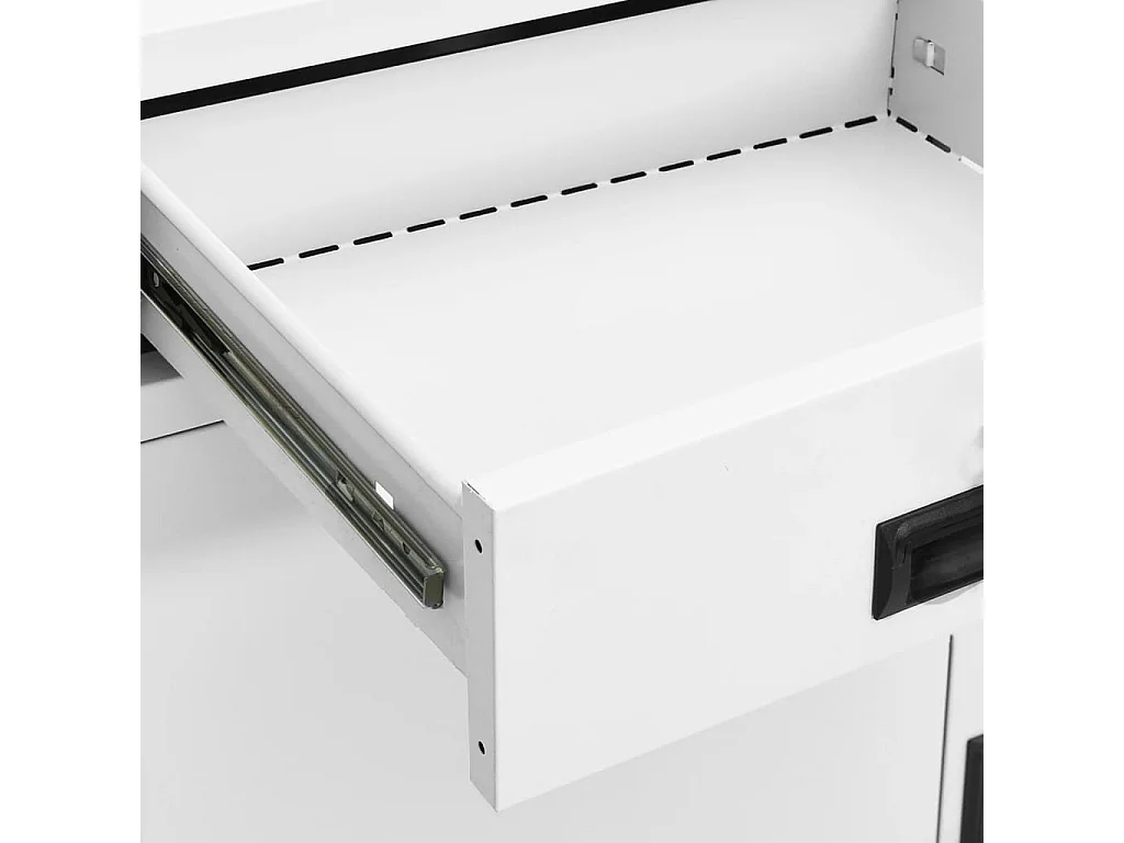 Armoire de bureau Blanc 90x40x102 cm Acier