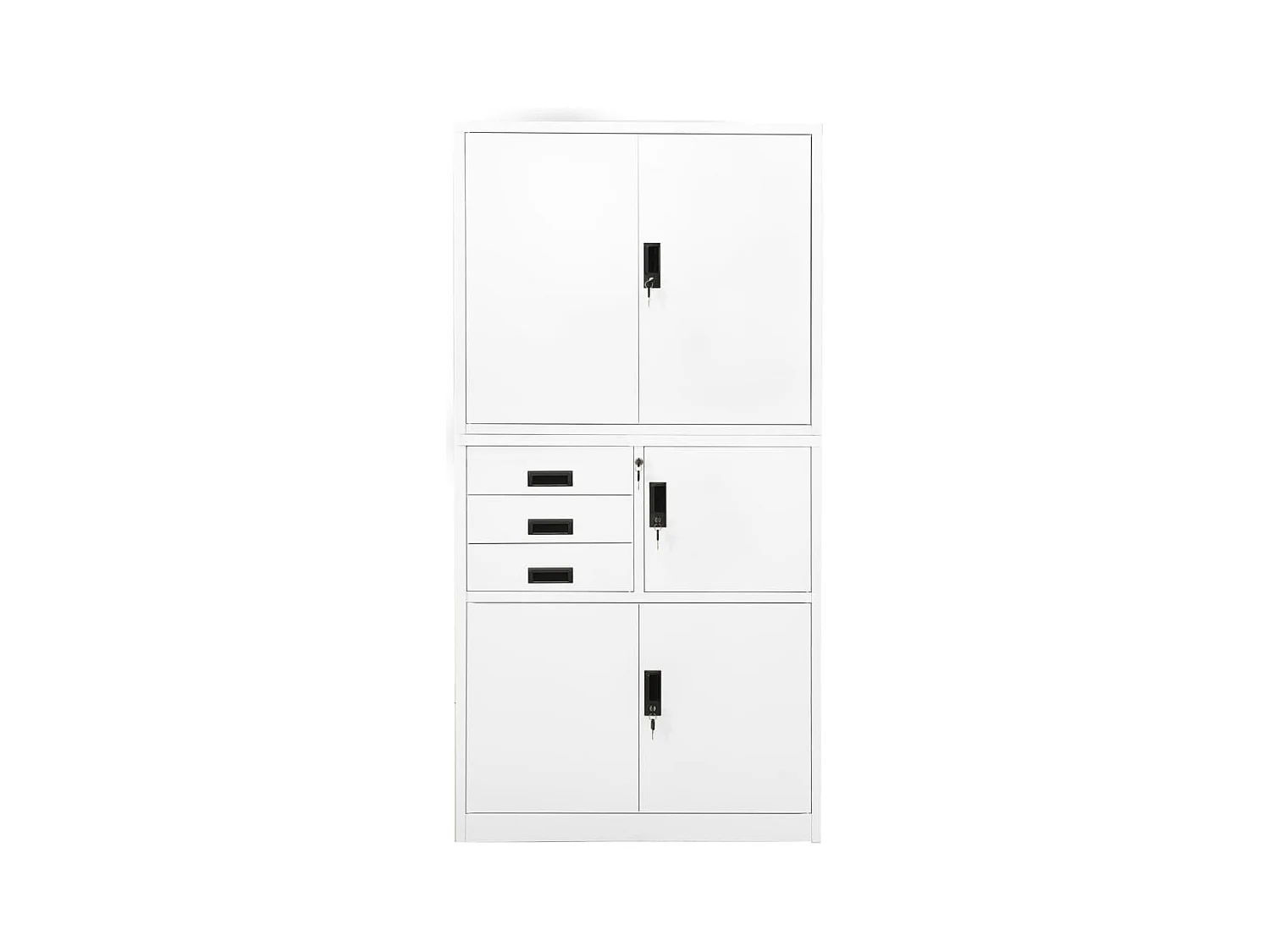 Armoire de bureau Blanc 90x40x180 cm Acier