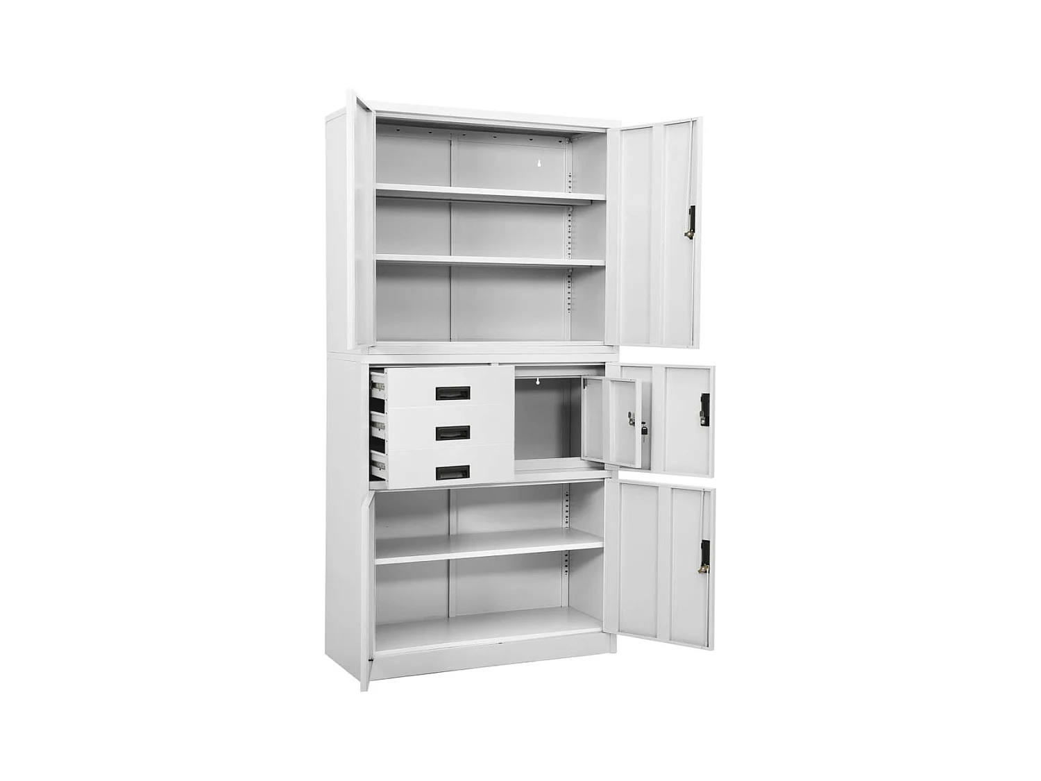 Armoire de bureau Blanc 90x40x180 cm Acier