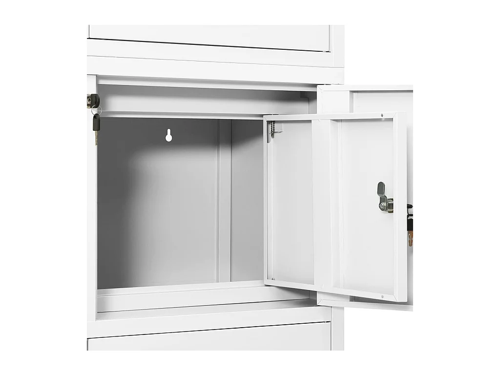 Armoire de bureau Blanc 90x40x180 cm Acier