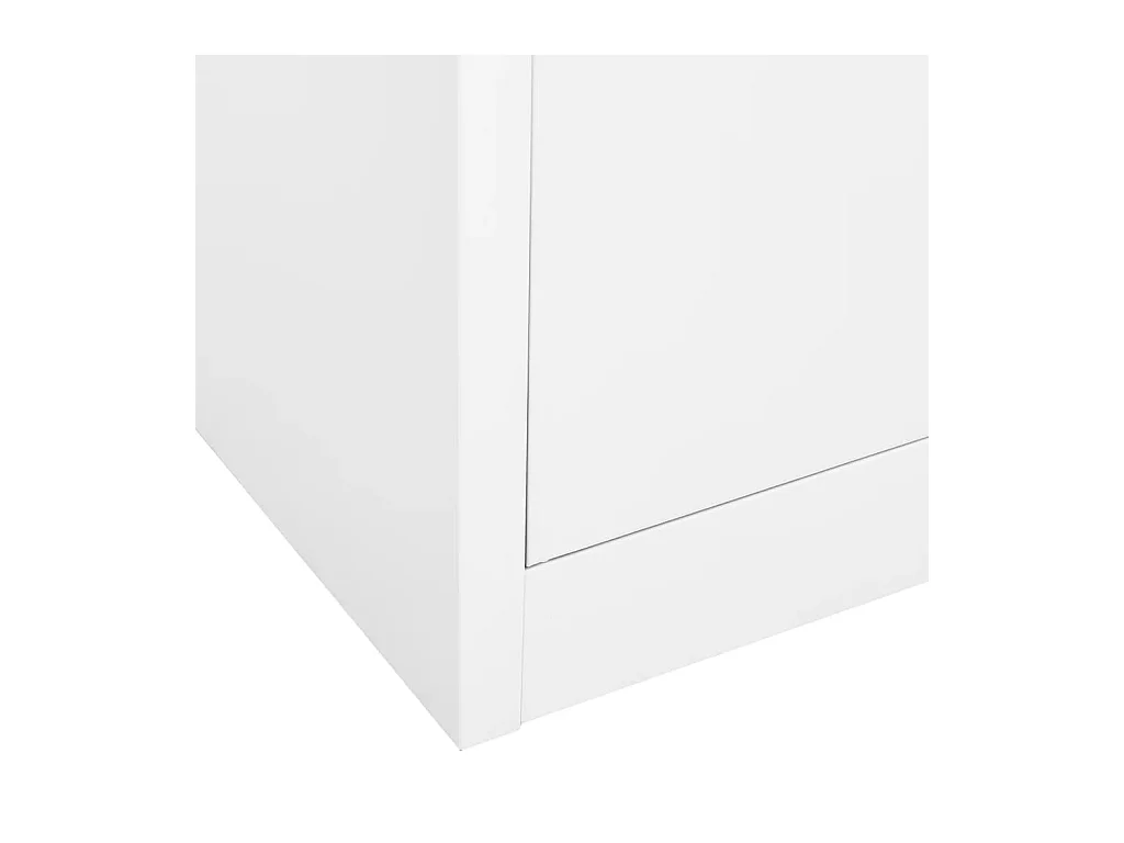 Armoire de bureau Blanc 90x40x180 cm Acier