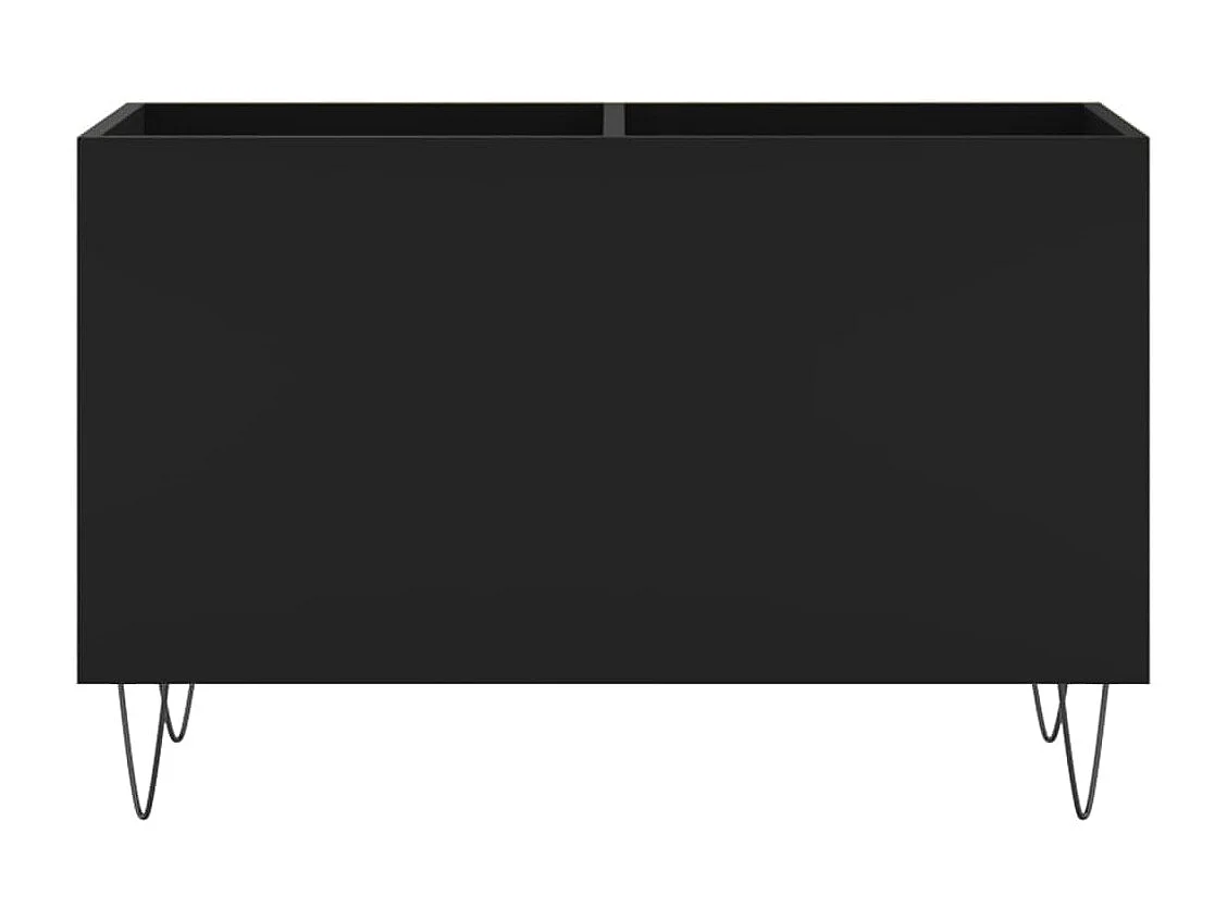 Mueble para discos madera contrachapada negro 74,5x38x48 cm