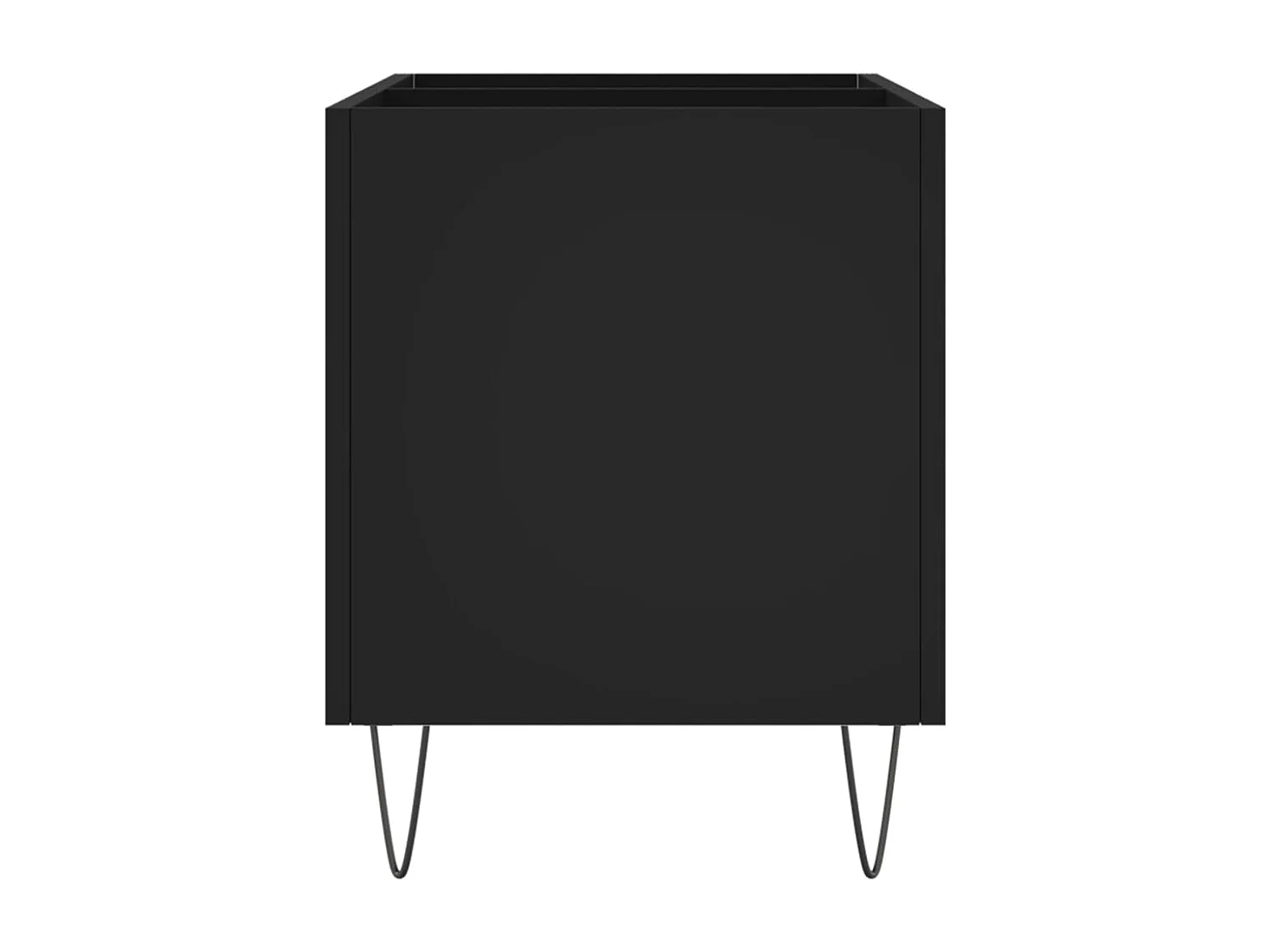 Mueble para discos madera contrachapada negro 74,5x38x48 cm