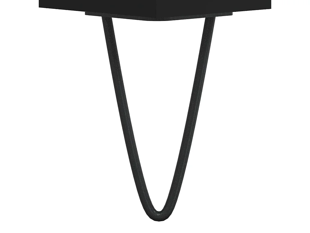 Mueble para discos madera contrachapada negro 74,5x38x48 cm