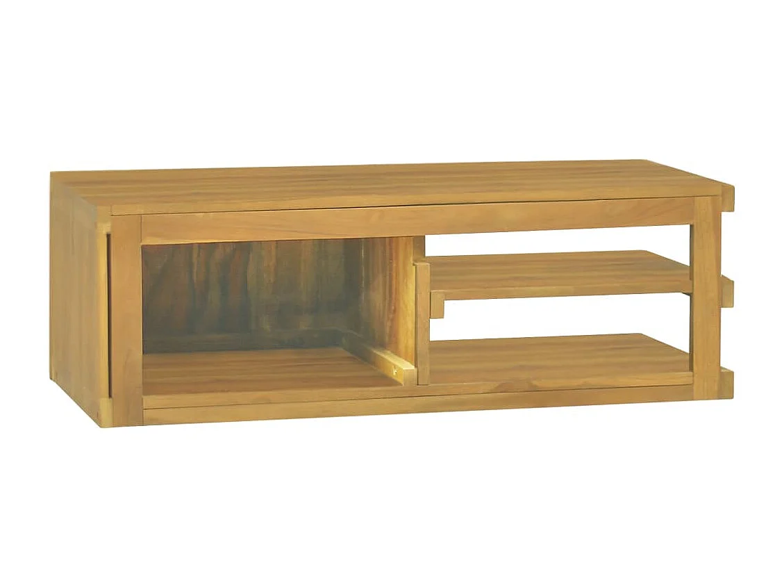 Wand-Badschrank 90x40x30 cm Massivholz Teak