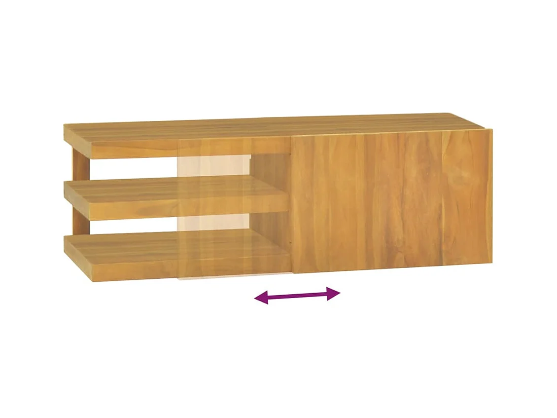 Wand-Badschrank 90x40x30 cm Massivholz Teak