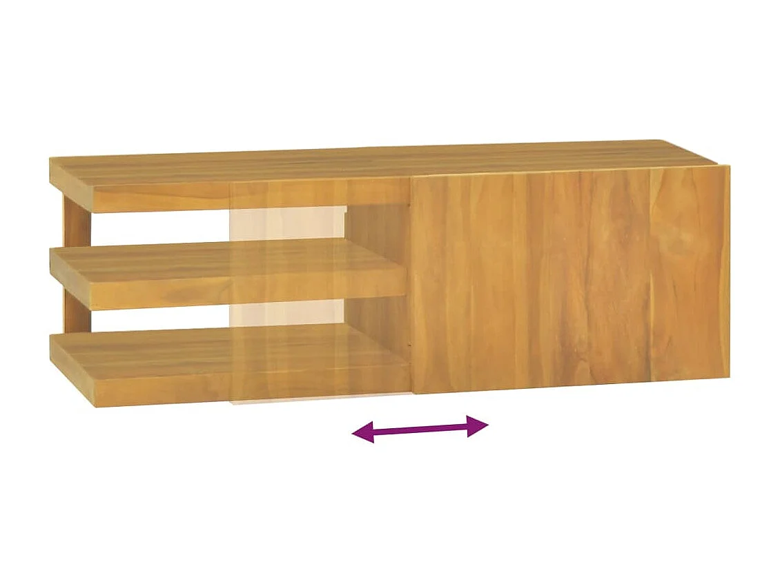 Armoire murale de salle de bain 90x40x30 cm Bois de teck solide