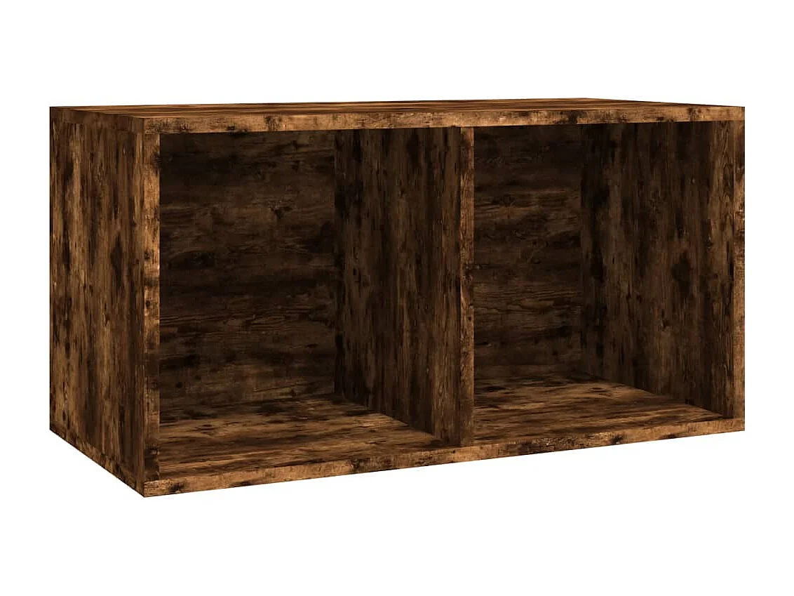 Boîte de rangement à disques vinyle Chêne fumé 71x34x36 cm Bois