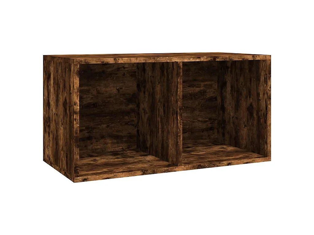 Contenitore per Vinili Rovere Fumo 71x34x36cm Legno Multistrato