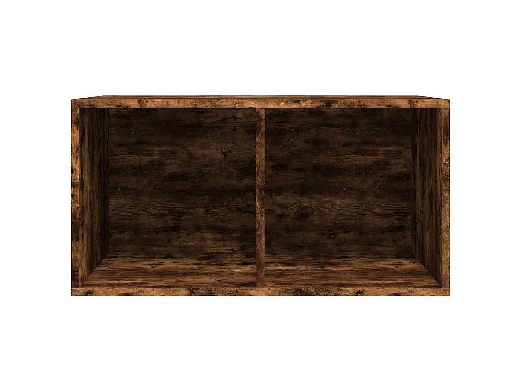 Contenitore per Vinili Rovere Fumo 71x34x36cm Legno Multistrato