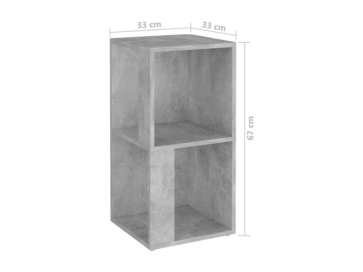 Armadio Angolare Grigio Cemento 33x33x67 cm in Truciolato