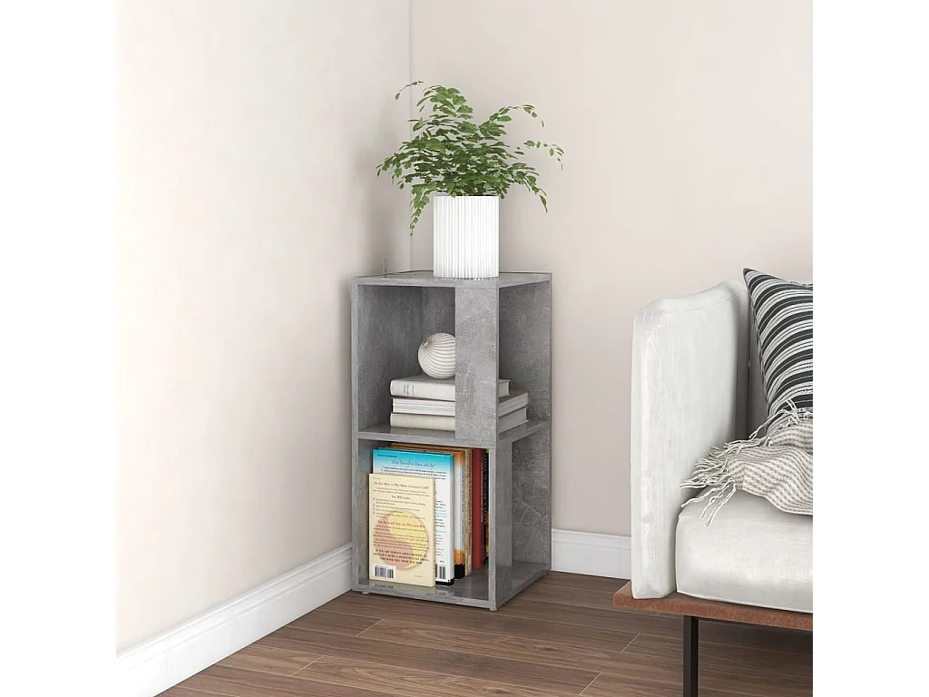 Armoire d'angle Gris béton 33x33x67 cm Bois d'ingénierie