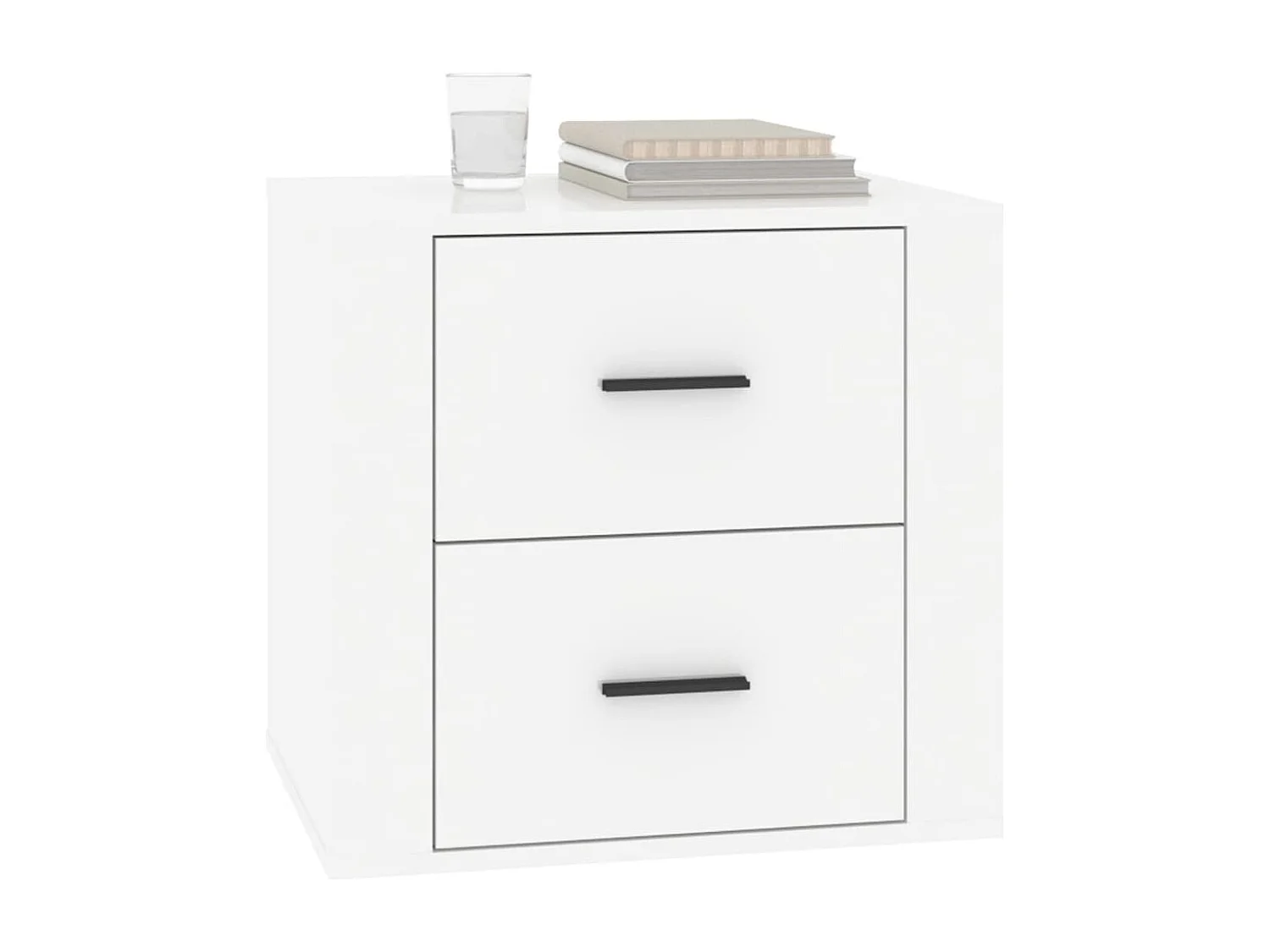 Table de chevet Blanc brillant 50x39x47 cm