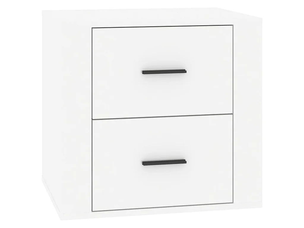 Comodino Bianco Lucido 50x39x47 cm